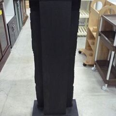 ② アジアン家具 木製 オープンシェルフ 高さ110cm ブラック 民族系 収納棚 CDラック 飾り棚 本棚 札幌市東区 新道東店の画像