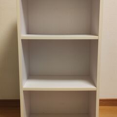 本棚 カラーボックス 3段 ホワイトの画像