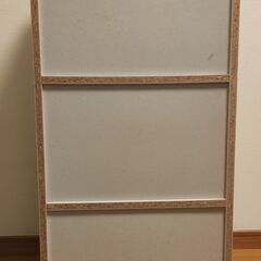 本棚 カラーボックス 3段 ホワイトの画像