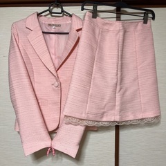 ★スーツ　ジャケット　スカート　Mサイズ　ピンク　3年前一度着用...