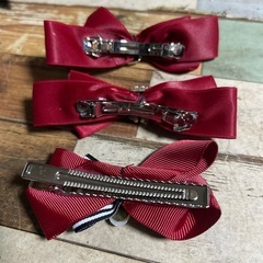 ハンドメイド ヘアアクセ ゴム バレッタ ピン 5個セットの画像