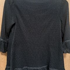 『CECIL　McBEE』黒のラインストーン付きチュニック　Мの画像