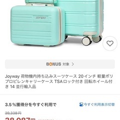 新品未使用キャリーケースの画像