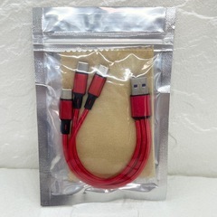 【決まりました 】5A 急速充電 3In1 ナイロン編み 三股 ...