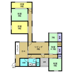 ★敷金・礼金0円★７DKのひろびろ平屋建て‼ペット・高齢者・外国...