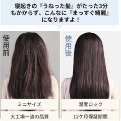 【新品】ヘアブラシ コンパクト ヒートブラシ 急速加熱 カール/ストレート両用の画像