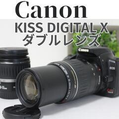 Canon kiss x ダブルレンズ キャノン 一眼レフ 初心者キット✨