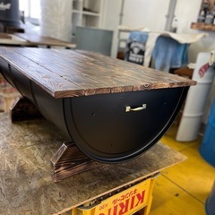 【特価】ドラム缶テーブル　の画像