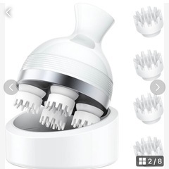 新品・電動ヘッドスパ  頭皮ケアブラシ/乾 湿両用 サロンレベル...