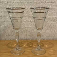 ボヘミア クリスタル ペアワイングラス