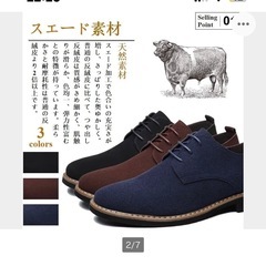 新品25㎝3E 天然スエード（40サイズ）替え紐つきの画像