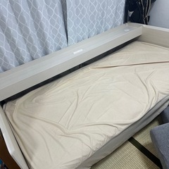 3Way ベッドソファ (B1-USB2 GY/YW) ホワイトウォッシュの画像