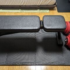 ◆期間限定◆家トレセット　インクラインベンチ+ダンベル20kg×...