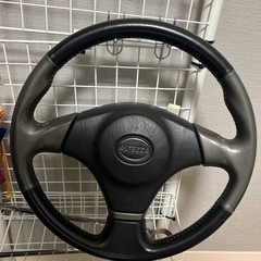 エアバッグ付き トヨタ アルテッツァ 純正ステアリング ハンドル 革巻 本革の画像