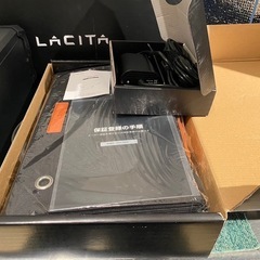 Lacita「ポータブル電源(1度使用のみ)」・「シガー充電器(1度使用のみ)」・「ソーラーパネル(未使用未開封)」の３点セットの画像