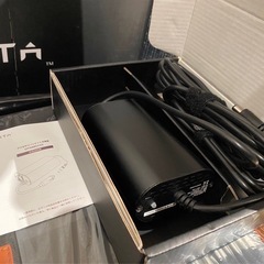 Lacita「ポータブル電源(1度使用のみ)」・「シガー充電器(1度使用のみ)」・「ソーラーパネル(未使用未開封)」の３点セットの画像