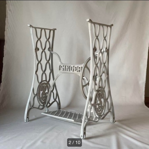 SINGER antique ミシン脚 アンティーク silver grey