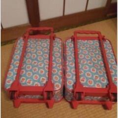 1個¥1980でも販売します♪かわいい子供用キャリーバッグ(^^)★スーツケース２個セット♪昭和レトロ　キッズバッグの画像