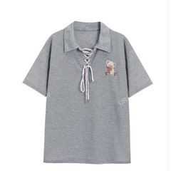 カットソー Tシャツ  グレー の画像