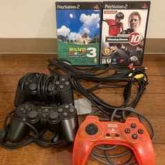PS2 本体他　ソフト2本付きの画像