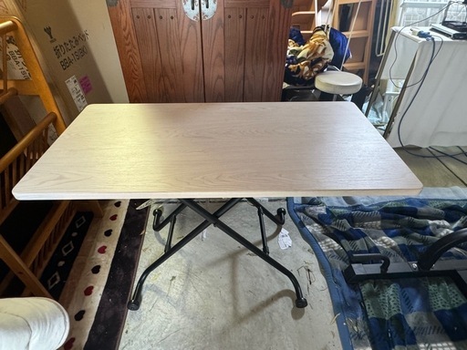 【リサイクルサービス八光】幅121㎝　ニトリ　昇降センターテーブル　ライザN