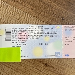 ミニさっぽろ2024 10/6参加チケットの画像