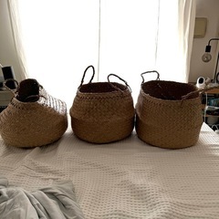 ikea バスケット　3個
