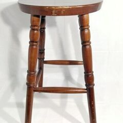 △ 木製 丸イス 高さ 52cm 幅 30cm メーカー不明 薄...