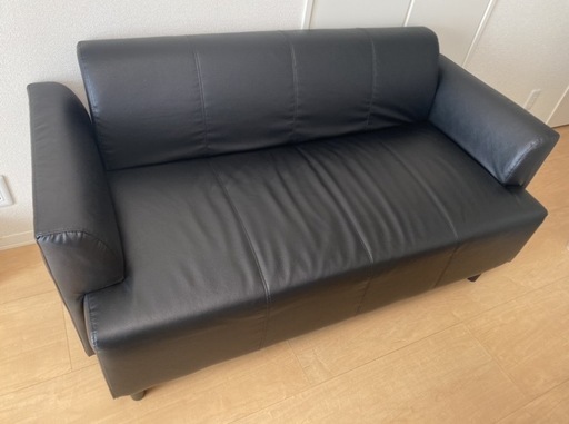 【IKEA】HEMLINGBY ヘムリングビー  2人掛けソファ　レザー・合皮
