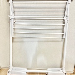 ステンレス 室内物干し 2人用 物干しスタンド 物干し 伸縮式 タオルハンガー バスタオル タオル干し 部屋干し 洗濯干し 伸縮 大容量 多機能 コンパクト 洗濯物干し ekans エカンズ の画像