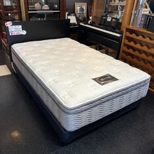 SIMMONS シモンズ ビューティーレストピロートップ キングスダウン セミダブル ベッド マットレス ベッドフレーム ボトム 2021年製 シンプル