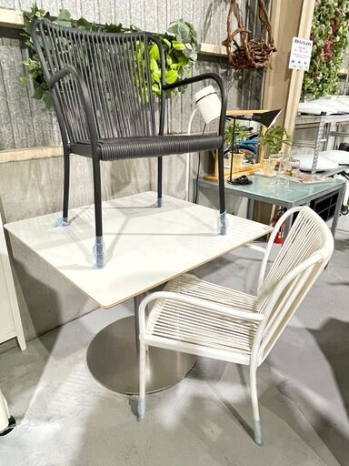 ★ダイニングセット 2人用★ ホワイト テーブル イス シンプル モダン モノトーン 単身赴任 一人暮らし