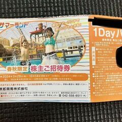東京サマーランド株主優待券4枚セット