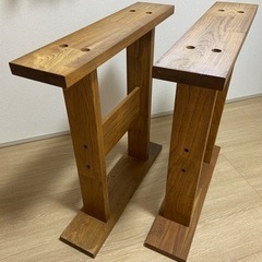 テーブル　作業台　木脚　ウォルナット