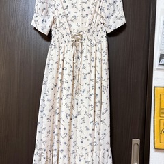 花柄 ロングワンピースM の画像