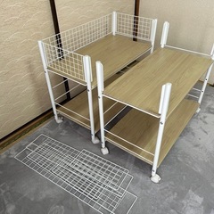 収納ラック　キャスター付きの画像