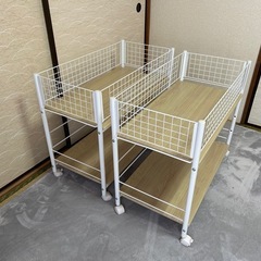 収納ラック　キャスター付きの画像