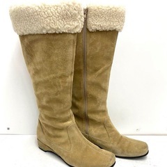 Hush Puppies ハッシュパピー ロングブーツ 天然皮革 スウェードの画像