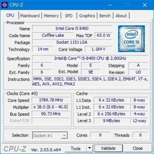 中古ゲーミングパソコン i5-8400 GTX1080