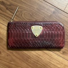ATAO パイソン財布　ボルドー