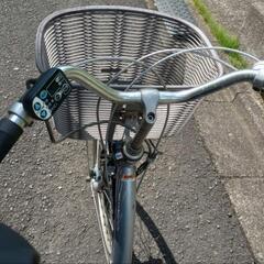 ヤマハPASナチュラL電動アシスト自転車（パンク未処理）、バッテリー、充電器の画像