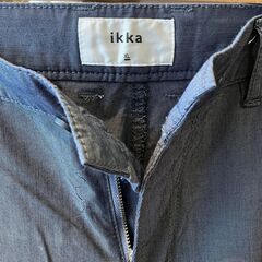 ikka（イッカ）七分丈パンツ（グレー）XLの画像