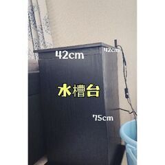 キュブガラス水槽と水槽台セットの画像