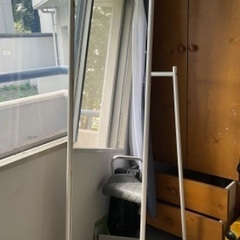 鏡 Ikea KNAPPER クナッペル スタンドミラー, ホワイトの画像