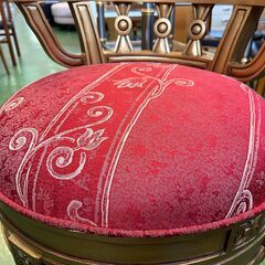 【愛品館八千代店】回転　ゴールド　アームチェア③の画像