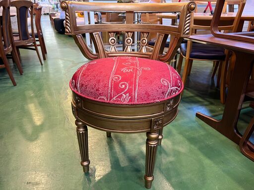【愛品館八千代店】回転　ゴールド　アームチェア④