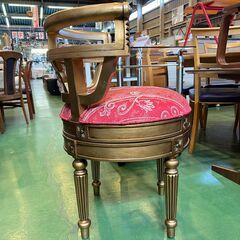 【愛品館八千代店】回転　ゴールド　アームチェア④の画像