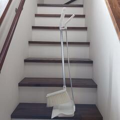 ちり取りとほうき　未使用の画像