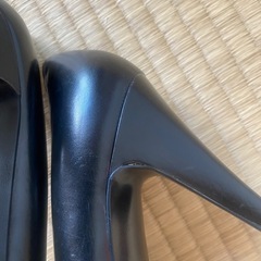黒 レザー ハイヒール 25 washington GINZA Tokyoの画像