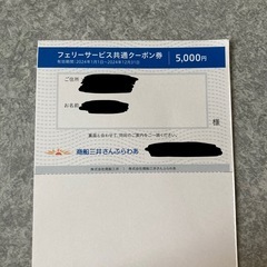 さんふらわあ★株主優待5000円分1枚